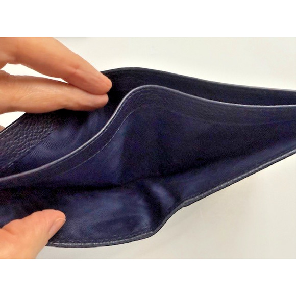 PRADA - Mens Wallet Billfold Card Holder - Saffiano - COA NEW W/BOX - NAVY BLUE - Picture 11 of 16